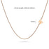 Bold Alphabet Letter Initial Charm Necklace in Rose Gold Tone